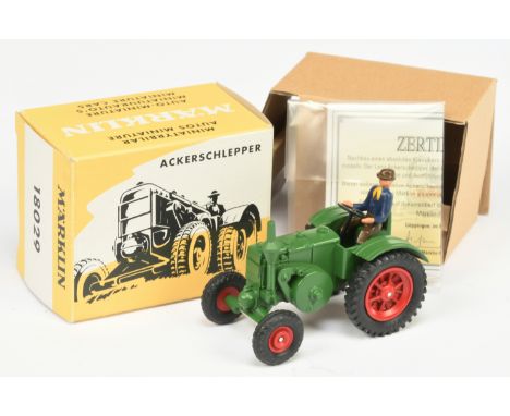 Marklin 18029 Lanz Tractor - Green, red wheels with figure driver this Re-issue is Mint including box and inner packing&nbsp;