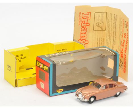 Triang Spot On 276 Jaguar Type 'S' - Metallic brown body, red interior with grey steering wheel, 2 X figures, chrome trim and