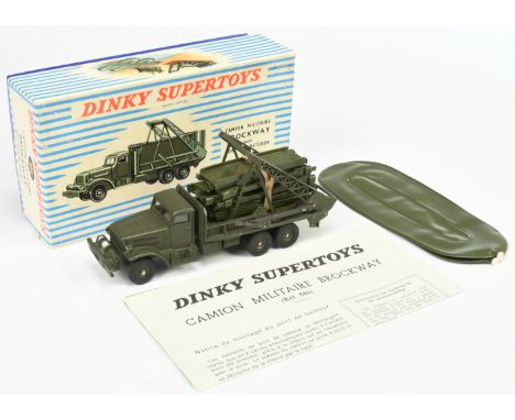 French Dinky Toys Military 884 Brockway - Drab Green including Concave hubs - Accessories unchecked for correctness - Good in