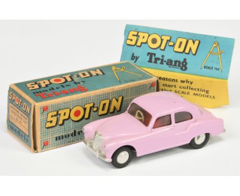 Triang Spot On 101 Armstrong Siddeley Sapphire - Light Mauve body, red interior with cream steering wheel, silver trim and ca