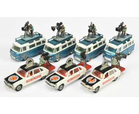 Corgi Toys&nbsp; A Unboxed Group Of To Include - 4 X Commer "Samuelson Film Service" - Two-Tone White and blue all with camer