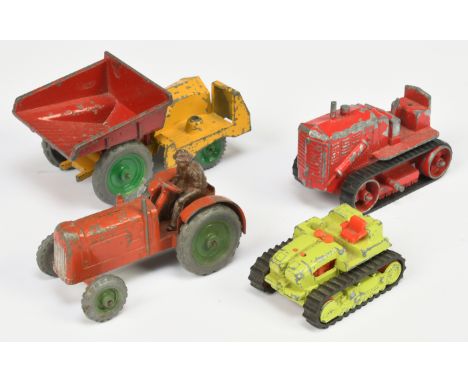 British Made Unboxed Tractor Group To Include Lone Star Crawler - Lime Green, Charbens Muir-Hill Dumper Plus others - conditi