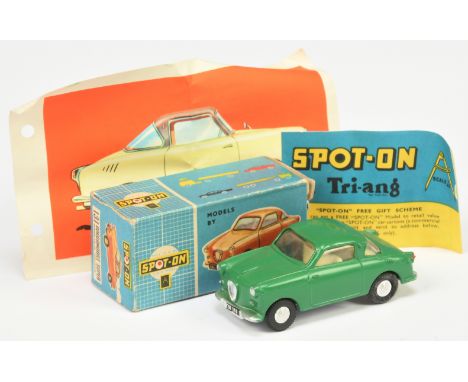 Triang Spot On 131 Goggomobile - Green body, cream interior with black steering wheel, silver trim and cast spun hubs - Excel