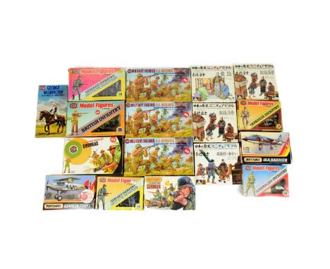 Model Kits - a collection of vintage plastic model kits and figures of Military interest. Largely Airfix examples to include 