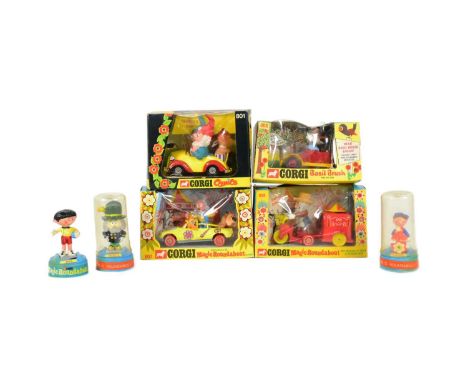 Diecast - a collection of vintage Corgi TV &amp; Film related diecast models comprising The Magic Roundabout with figures, Ba