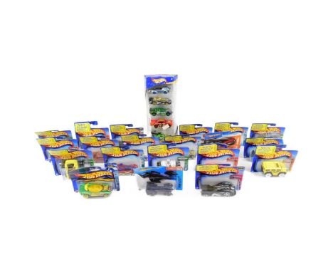 Hot Wheels - Mattel - a collection of x20 assorted 2010s Mattel made HotWheels carded diecast models. Various types, makes an