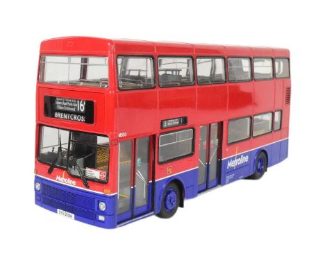 Diecast - a Gilbow / Drumwell made 1/24 scale diecast model No. 9800 MCW Metrobus Mark I Dual Door Double Deck Bus with Brent