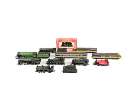 Model Railway - a collection of OO gauge model railway trainset locomotive engines to include; Smokey Joe, King George V, Int