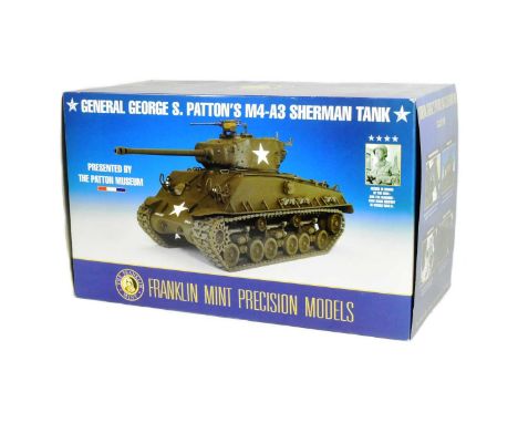 Franklin Mint - an original Franklin Mint made 1/24 scale boxed diecast model of General George S. Patton's M4-A3 Sherman Tan