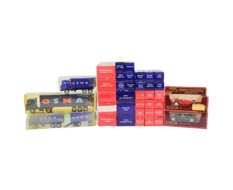 Diecast - a collection of vintage 1980s Corgi diecast model cars and haulage vehicles together with x2 boxed Matchbox models 