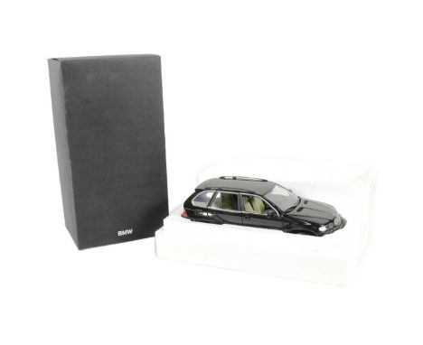 Diecast - an original Kyosho made 1/18 scale boxed diecast model of a black BMW X5 4.4i. Model appear EX / NM original polyst