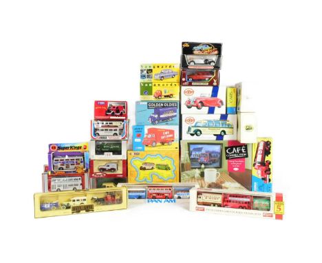 Diecast - a collection of assorted diecast models of various scales and makers to include; Matchbox Dinky, Corgi Cafe Collect