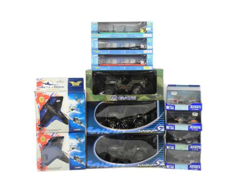 Diecast - a collection of assorted Military interest models of various scales and makers to include; Solido and Gateway 1/18 