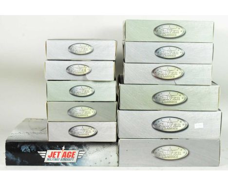 Diecast - a collection of x12 Atlas Edition ' Silver Classics ' 1/200 scale boxed diecast model planes to include; Concorde, 