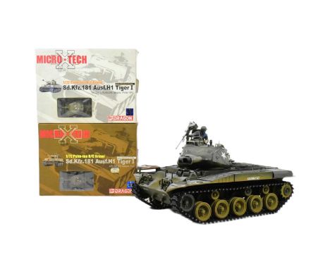 RC Models - an original Taigen made 1/16 scale RC Radio Controlled Battle Tank with remote controller together with x2 Dragon