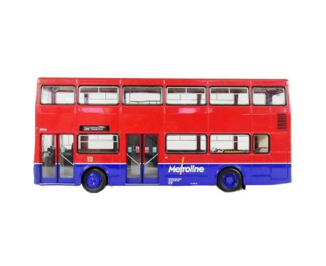 Diecast - an original Gilbow / Drumwell made 1/24 scale diecast model of a MCW Metrobus Mark I Dual Door Double Deck Bus with
