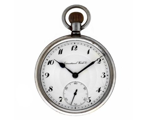 No Reserve - IWC Lever-Escapement - Men's pocketwatch. Case: steel - manual winding - condition: good, movement in working or
