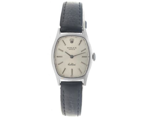 Rolex Cellini 18K. 3803 - Ladies watch - approx. 1972. Case: white gold (18k.) - band: steel - manual - condition: good, move
