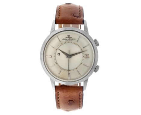 Jaeger-LeCoultre Memovox Automatic - Men's wristwatch. Case: steel - strap: leather - mechanical automatic - condition: decen