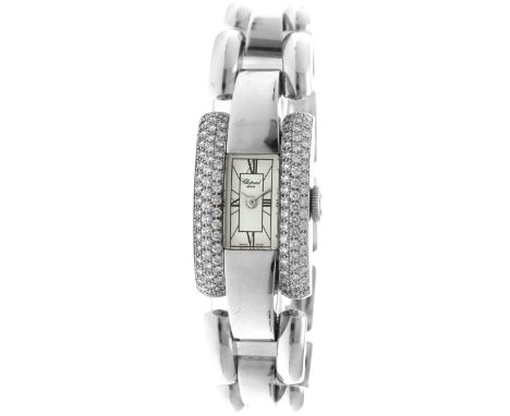 Chopard La Strada 18K. 433 1 - Ladies watch.  Case: white gold (18K.) - bracelet: white gold (18K.) - quartz - condition: goo