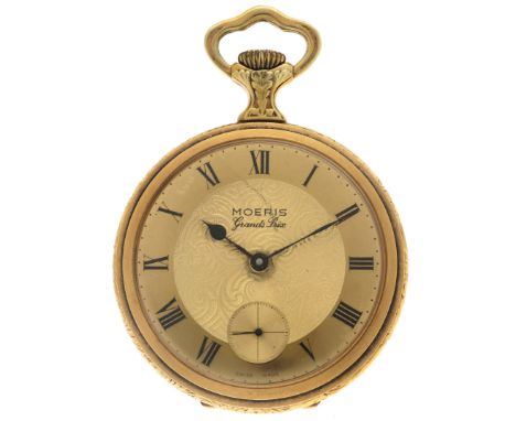 No Reserve - Moeris Grand Prix St. Hubertus - Men's pocket watch. Case: gold-plated - manual - condition: good, movement func