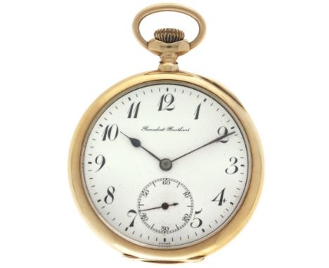 No Reserve - Benedict Brothers 14K. 19433 - Men's pocket watch.  Case: yellow gold (14K.) - manual - condition: good, movemen