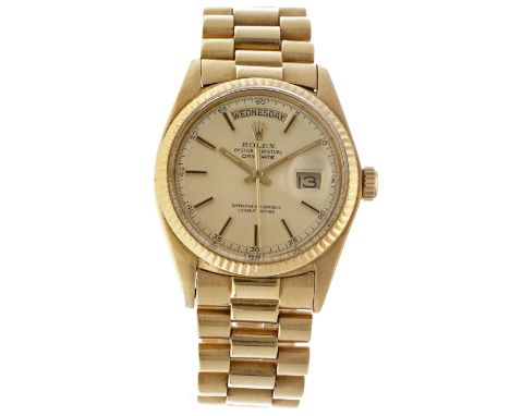 No Reserve - Rolex Day-Date 1803 - Men's watch - approx. 1978. Case: yellow gold (18K.) - bracelet: yellow gold (18K.) - auto