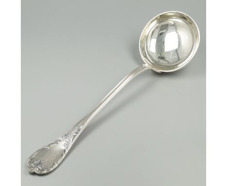 Christofle soup ladle, model Marly, silver-plated. France, Paris, Christofle, 20th century, hallmarks: Christofle, France, ma