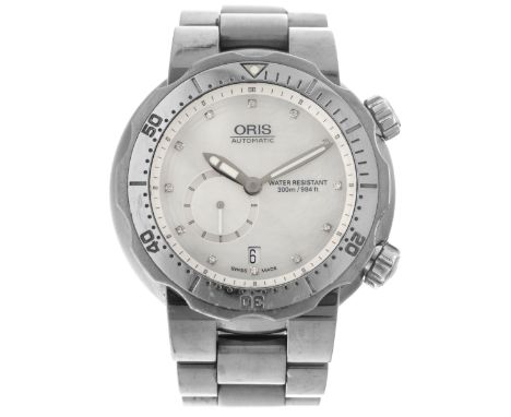 No Reserve - Oris Diver's Titan MoP Diamond 7636-71 - Men's watch.  Case: titanium - bracelet: titanium - automatic - conditi