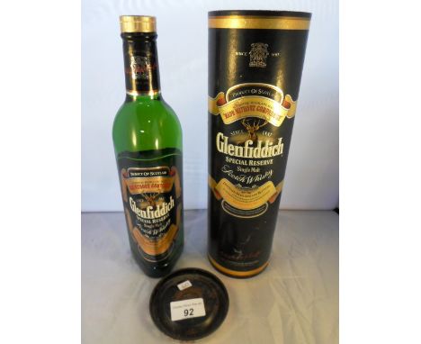 A cased bottle of Glenfiddich Single Malt Scotch Whisky, 70cl