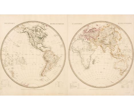 S. D. U. K. A collection of approximately 200 maps, circa 1840, engraved maps with contemporary outline colouring, mostly eng
