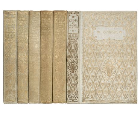 Austen (Jane). Novels, 6 volumes, London: J.M. Dent &amp; Co.; New York: E.P. Dutton &amp; Co., 1907-09, half-titles, colour 