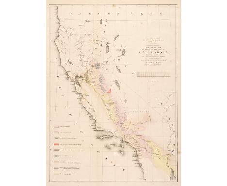 California. Geological Map of a Part of the State of California, Explored in 1855 by Lieut R. S. Williamson. U. S. Top. Engr.