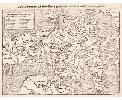 England &amp; Wales. Munster (Sebastian), Das Engelland mit dem Anstossenden Reich Schottland so vor zeiten Albion und Britan