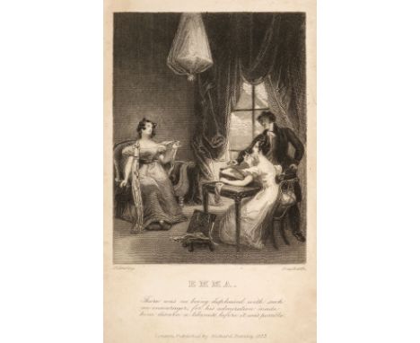 Austen (Jane). Emma, a novel, 1st illustrated edition, London: Richard Bentley, 1833, half-title, engraved frontispiece and v