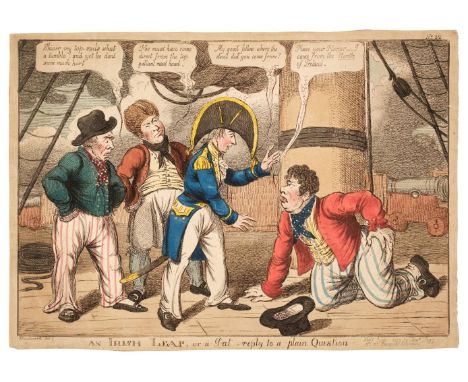 * Caricatures. A collection of eight caricatures, 18th &amp; 19th century, etched and engraved social and political caricatur