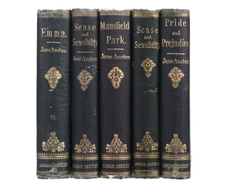 Austen (Jane). Pride and Prejudice, a novel, new edition, London: Richard Bentley, 1881, half-title, frontispiece, rear hinge
