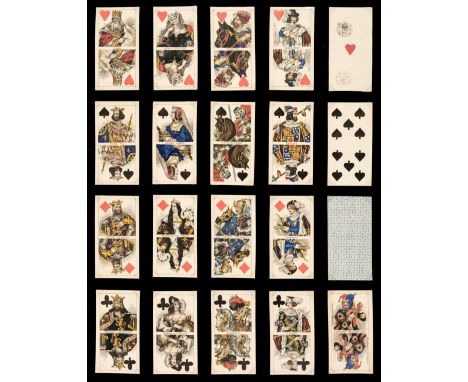 * Austrian Paris Views Tarot. Pariser Ansichten tarot cards, Vienna, Austria: Josef Glanz, circa 1850s, 53 (of 54) hand-colou