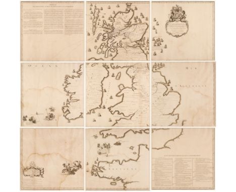 Grante (James Alexander). Carte où sont tracées les différentes routes que S.A.R. Charles Edward Prince de Galles, a suivies 