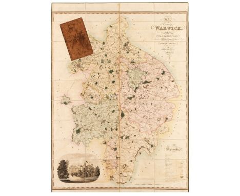 Warwickshire. Greenwood (C. &amp; J.). Map of the County of Warwick from actual Survey, made in the years 1820 &amp; 1821, De