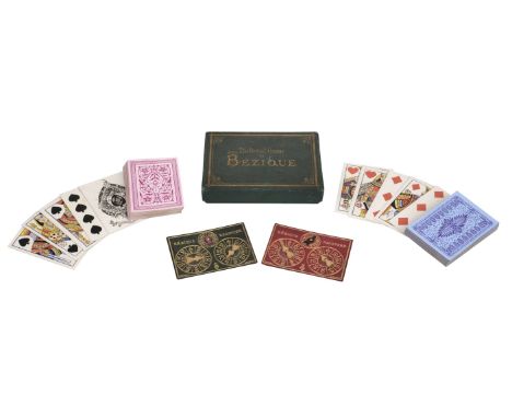 * Bézique. The Royal Game of Bézique, London: C. Goodall &amp; Son, 1863, a pair of standard decks, each with 32 cards, compr