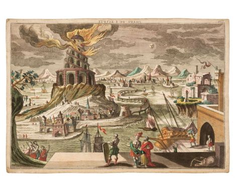 * Vues d'Optique. Six of the Seven Wonders of the World (lacking the Statue of Zeus), circa 1780, six engravings with contemp