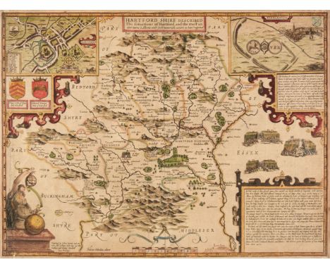 Hertfordshire. Speed (John), Hartford Shire Described. The sittuations of Hartford and the most ancient towne S. Albans with 