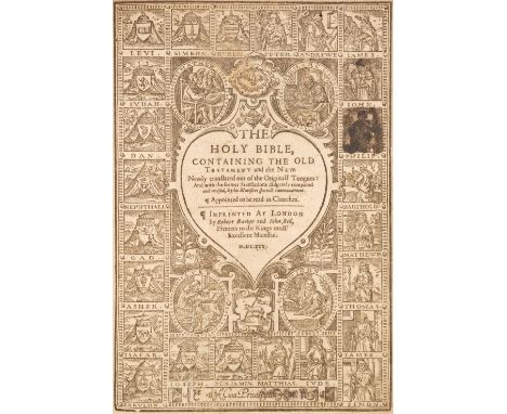 Bible [English]. The Holy Bible, containing the Old Testament and the New: Newly translated out of the Originall Tongues: and