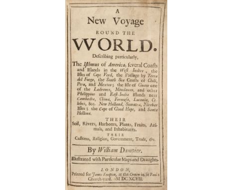 Dampier (William). A New Voyage Around The World, 1st edition, London: James Knapton, 1697, [10], VI, 384, 387-550, [4] p., 5