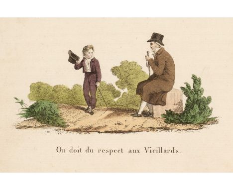 French juvenile books. La Civilité en Estampes, ou, Recueil de Gravures: propres a former les Enfans de deux Sexes ..., circa