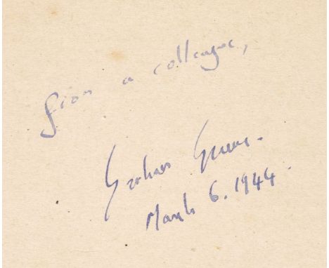 Greene (Graham). British Dramatists, 1st edition, London: William Collins, 1942, colour and monochrome illustrations, light s