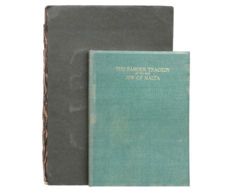 Marlowe (Christopher). The Famous Tragedy of the Rich Jew of Malta, London: The Golden Hours Press, 1933, 4 full-page wood-en