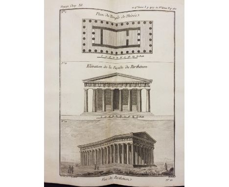Barthelemy (Jean Jacques). Voyage du Jeune Anacharsis en Grèce,..., volume 1-7 plus Atlas volume, Paris: Chez De Bure, 1790, 