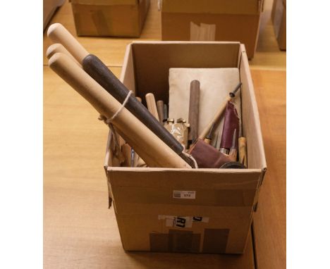 * Type and finishing tools. Four sets of 30 pt brass type and miscellaneous selection of finishing tools, 30 pt brass type co